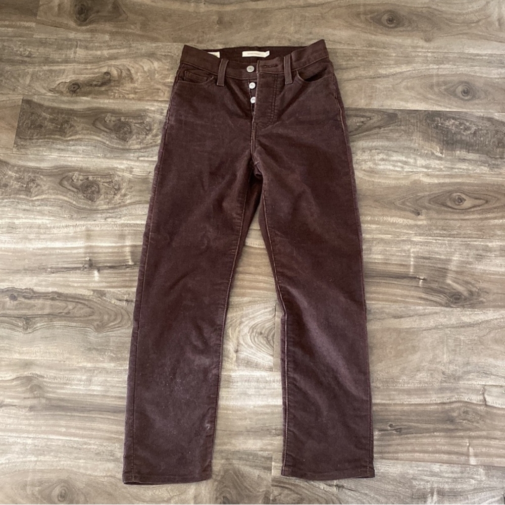 Levi’s WEDGIE STRAIGHT CORDUROY WOMEN'S PANTS size 23 x 26